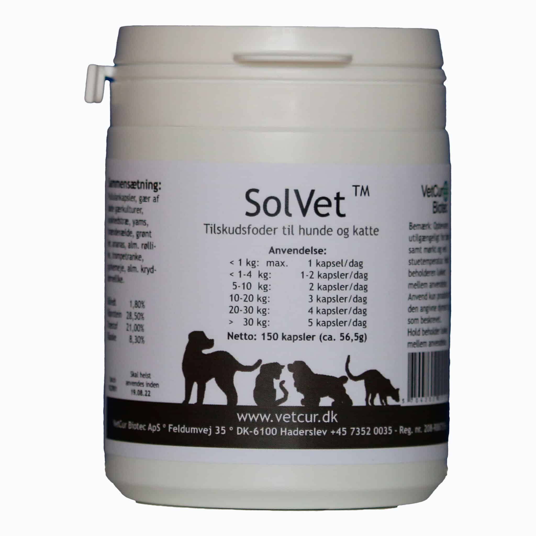 SolVet 130g pulver – Hund og Kat