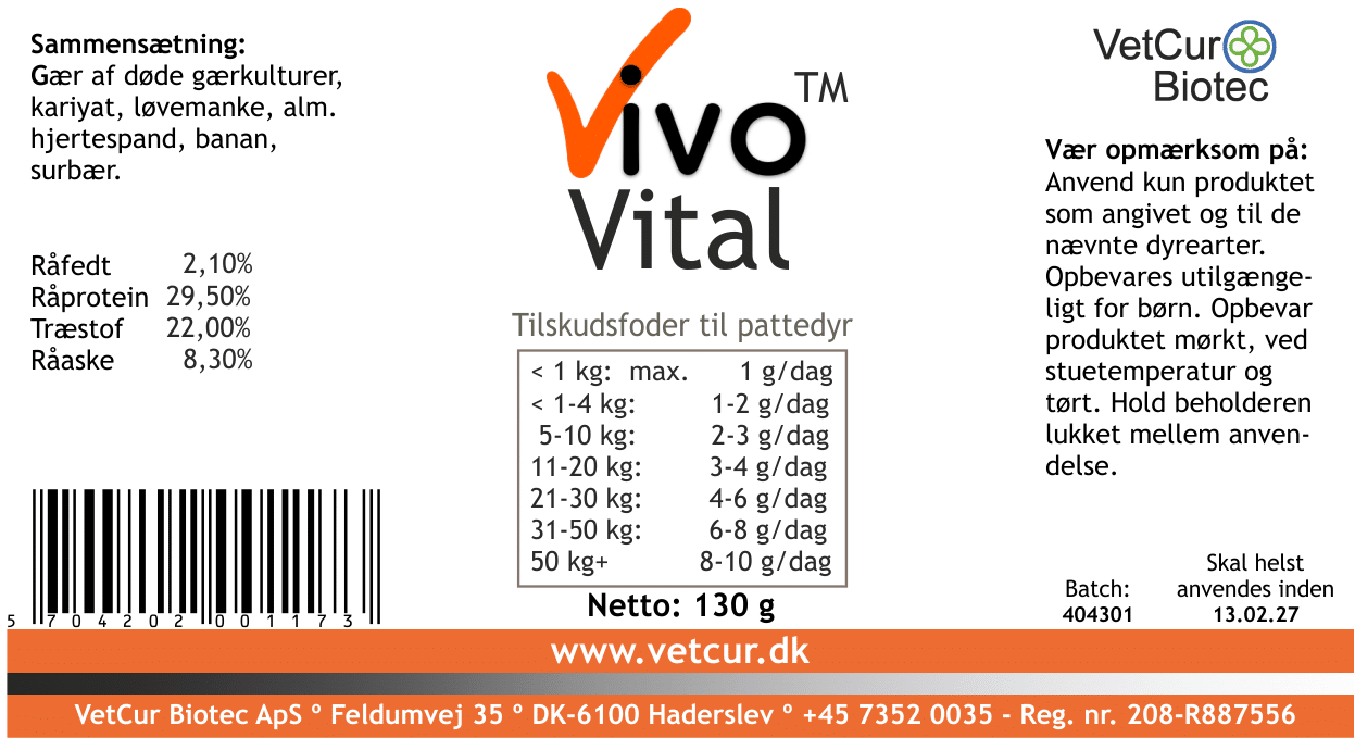 Vivo Vital – 130g - Billede 2